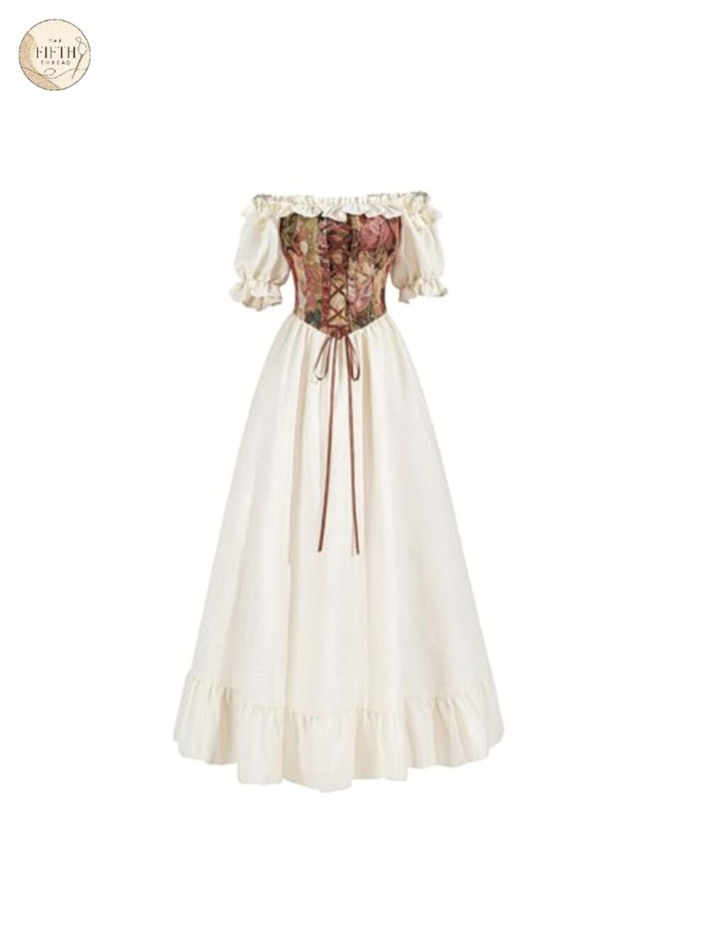 Renaissance Corset Dress Off Shoulder Lace-Up Medieval Costume